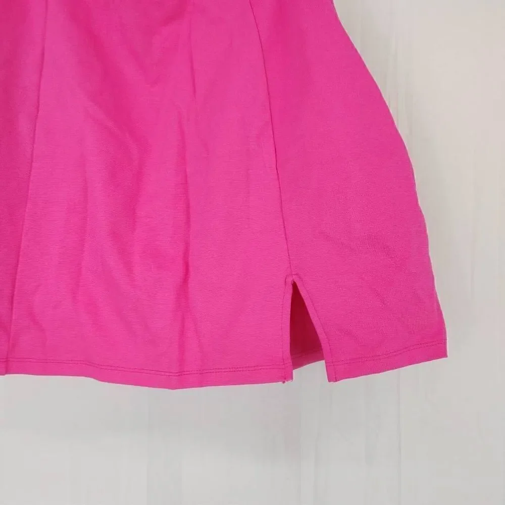 Lulus Spectacular Style Hot Pink Mini Skirt NWT Size Medium stretchy. Waist 13